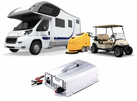 Elektrisches Golfwagen-Batterieladegerät - 4-in-1-Batterieladegerät (30A12V-30A24V-25A36V-15A48V)